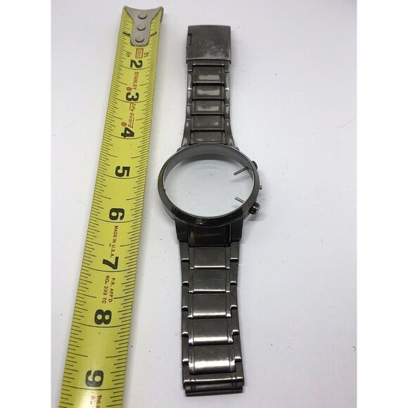 Authentic Fossil Links Watch Used Parts Crystal Case 48mm Full Band 23mm Bb516 - Picture 1 of 7